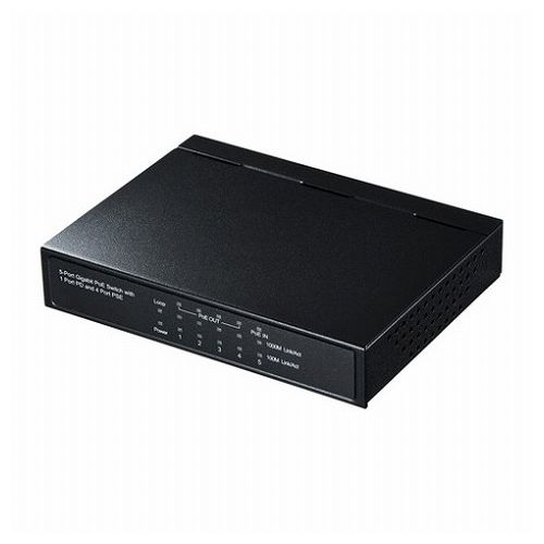 サンワサプライ ギガビットスイッチングハブ 5ポート、PoE受電給電両対応 LAN-GIH5PSEPD(代引不可)【送料無料】 サンワサプライ ギガビットスイッチングハブ 5ポート、PoE受電給電両対応 LAN-GIH5PSEPD(代引不可)【送料無料】