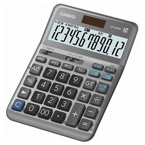 カシオ計算機 CASIO 軽減税率電卓 デスクタイプ12桁 DF-200RC-N(代引不可)【送料無料】 カシオ計算機 CASIO 軽減税率電卓 デスクタイプ12桁 DF-200RC-N(代引不可)【送料無料】
