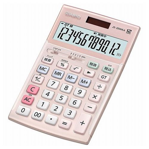 カシオ計算機 CASIO 実務電卓 検算タイプ ジャストタイプ12桁 ピンク JS-20WKA-PK-N(代引不可)【送料無料】 カシオ計算機 CASIO 実務電卓 検算タイプ ジャストタイプ12桁 ピンク JS-20WKA-PK-N(代引不可)【送料無料】