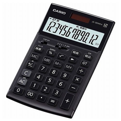 カシオ計算機 CASIO 実務電卓 検算タイプ ジャストタイプ12桁 ブラック JS-20WKA-BK-N(代引不可)【送料無料】 カシオ計算機 CASIO 実務電卓 検算タイプ ジャストタイプ12桁 ブラック JS-20WKA-BK-N(代引不可)【送料無料】