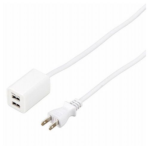 YAZAWA USBタップ 2ポート 2.4A 0.5m ホワイト H720052UWH(代引不可) YAZAWA USBタップ 2ポート 2.4A 0.5m ホワイト H720052UWH(代引不可)