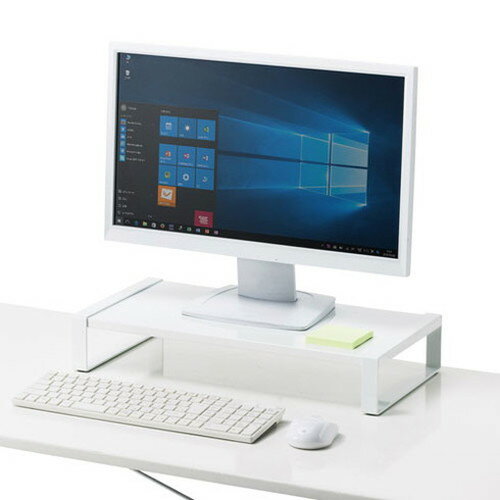 サンワサプライ スチール製机上ラック W500 ホワイト MR-LC207WN(代引不可)【送料無料】