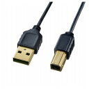 【商品特長】USB2.0規格・USB1.1規格準拠のパソコンとUSB機器(プリンタ・HDD・USBハブ・スキャナ等)との接続や、USBハブとUSB機器を接続する時に使用するケーブルです。(「シリーズA」コネクタを持つ機器と「シリーズB」コネクタを持つ機器とを接続します。)●取り回しやすい極細ケーブルケーブル外径2.5mmの細径ケーブルとコンパクトコネクタを採用し、ケーブルの取り回しがスッキリしました。●USB2.0/1.1両対応USB2.0の「HI-SPEED」モードに対応した高品質ケーブルです。USB2.0/1.1両方の機器を接続することができます。USB2.0で規定された特性インピーダンス・信号減衰量・伝播遅延・スキューなどの電気特性の値を全て満たしています。●二重シールドケーブル銅製の高密度編組みシールド材の内側に密閉型のアルミシールド処理を施し、低域から高域まで、ほとんどのノイズから大切なデータを守ります。●ツイストペアケーブル芯線を2本ずつよりあわせたノイズに強いツイストペア線を使用しています。●モールドコネクタ内部を樹脂モールドで固め、さらに全面シールド処理を施していますので、外部干渉を防ぎノイズ対策も万全。耐振動・耐衝撃性にも優れています。●金メッキコネクタ錆にも強く、経年変化による信号劣化の心配が少ない金メッキ処理を施したコネクタシェルを使用しています。●金メッキピン錆にも強く、経年変化による信号劣化の心配が少ない金メッキ処理を施したピン(コンタクト)を使用しています。●無鉛ハンダ土壌や地下水などの環境汚染の原因となる鉛を含まない無鉛ハンダを使用しています。【仕様】■ケーブル長:約2.5mSR間■ケーブル径:約2.5mm■コネクタ形状:USBAコネクタオス-USBBコネクタオス■線材規格(UL):UL2725■規格:USB2.0/USB1.1認証なし【代引きについて】こちらの商品は、代引きでの出荷は受け付けておりません。【送料について】北海道、沖縄、離島は送料を頂きます。