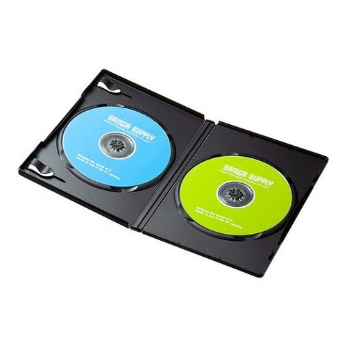 【5個セット 10枚×5 】 サンワサプライ DVDトールケース 2枚収納・10枚セット・ブラック DVD-TN2-10BKNX5(代引不可)【送料無料】