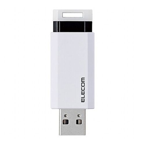 【5個セット】 エレコム USB3.1 Gen1 対応 ノック式USBメモリ MF-PKU3128GWHX5(代引不可)【送料無料】