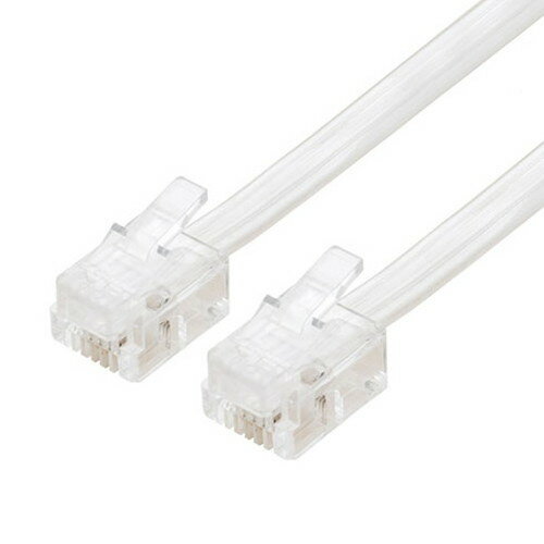 ミヨシ 電話機コード 6極4芯 1m 白 DC-401/WH(代引不可)【メール便配送】【送料無料】