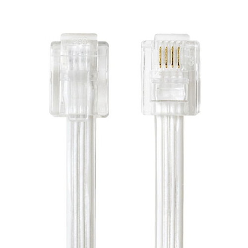 ミヨシ 電話機コード 6極4芯 1m 白 DC-401/WH(代引不可)【メール便配送】【送料無料】