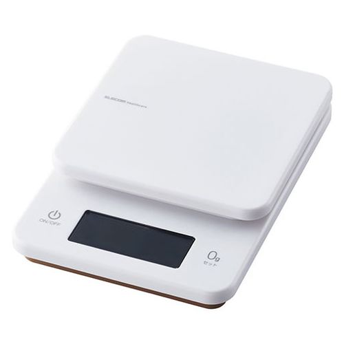計量器具 - エレコム バックライト付きキッチンスケール ホワイト HCS-KSA01WH(代引不可)