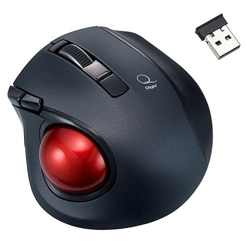 ナカバヤシ 小型無線静音5ボタンレーザー式親指トラックボール ブラック MUS-TRLF224BK(代引不可)【送料無料】