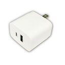 HIDISC USB PDEQCΉ Type-C+USB-A 20W AC[d A_v^[ ML-PDUS2P20WH(s)