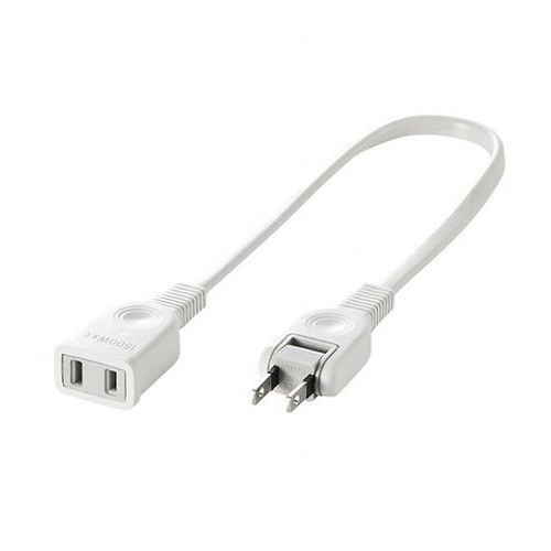 【商品特長】●ACアダプタの電源延長に便利です。●トラッキング火災を予防できる絶縁キャップ付スイングプラグを採用しています。●PSE(電気用品安全法)技術基準適合品でトラッキング対策適用範囲拡大対応です。(耐トラッキング性試験、グローワイヤ燃焼性試験認可)【仕様】■定格容量:15A・125V(1500Wまで)■プラグ仕様:2Pオス(絶縁キャップ付きスイングプラグ)・2Pメス■電源コード長:0.3m■使用地域:日本国内のみ。日本以外ではご使用いただけません。■認証:電気用品安全法(PSE)技術基準適合品【代引きについて】こちらの商品は、代引きでの出荷は受け付けておりません。【送料について】北海道、沖縄、離島は送料を頂きます。