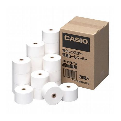 カシオ計算機 ロールペーパー20個入り 45mm×75mm 1箱(20個入) RP-4575-TW(代引不可)【送料無料】