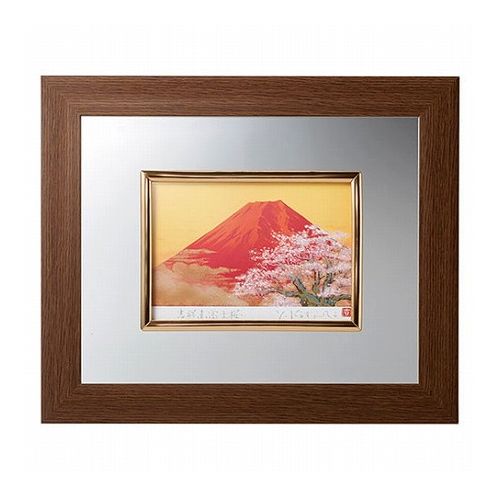 吉岡浩太郎グラス額 赤富士桜 K20558710(代引不可)(3)