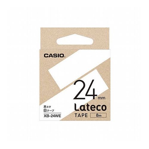乐天商城 - カシオ計算機 Lateco専用詰替用テープ/白に黒文字/24mm XB-24WE(代引不可)