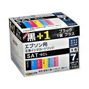 ワールドビジネスサプライ Luna Life エプソン用 互換インクカートリッジ SAT-6CL ブラック1本おまけ付き7本セット LNEPSAT/6PBK+1...