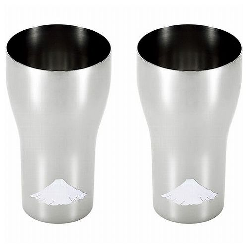 よこやま 燕熟の技 感温ステンレスタンブラー440ml 2P 赤富士 EJK-701(代引不可)【...