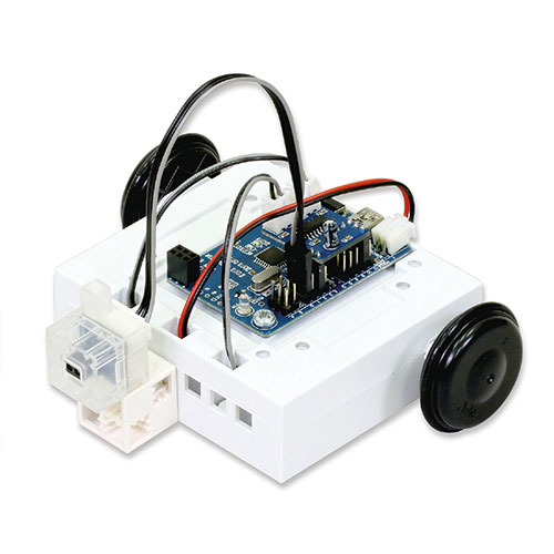 【商品説明】組み立て、組み替えが簡単にできるロボットカー【商品詳細】商品サイズ:約130×140×95mm(完成時)セット内容:モーター付ロボット台座×1、スタディーノミニ×1、スタディーノミニ用DCモーター拡張基板×1、赤外線フォトリフレクタ×1、センサー接続コード×1、基本四角ブロック×1、ブロックジョイント×2、タイヤ×2、タイヤゴム×2、USBケーブル×1【特長】技術、ロボット、技術、電子工作【代引きについて】こちらの商品は、代引きでの出荷は受け付けておりません。【送料について】北海道、沖縄、離島は送料を頂きます。