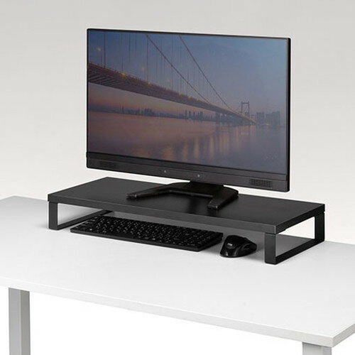 サンワサプライ 木製机上ラック W600 ブラック MR-LC312BK(代引不可)