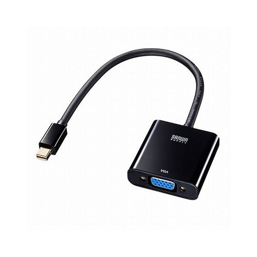 サンワサプライ Mini DisplayPort-VGA変換アダプタ AD-MDPV02(代引不可)【送料無料】 1