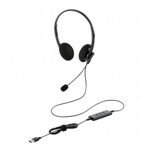 エレコム 小型両耳ノイズリダクションヘッドセット HS-HP103UNCBK(代引不可)【送料無料】 エレコム 小型両耳ノイズリダクションヘッドセット HS-HP103UNCBK(代引不可)【送料無料】