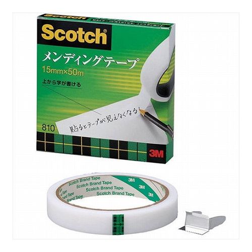 【5個セット】 3M Scotch スコッチ メンディングテープ 15mm×50m 3M-810-3-15X5(代引不可)【送料無料】