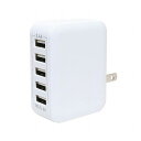 ミヨシ USB-ACアダプタ 2.4A 自動出力制御 ホワイト IPA-60U2/WH(代引不可)