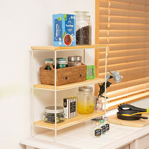 東谷 オープンラック アイボリー AKB-403IV(代引不可)【送料無料】 [2]