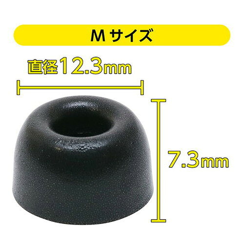 【2ペア×10セット】 ミヨシ 低反発イヤピース W用 Mサイズ AAC-TH02/M4PX10(代引不...
