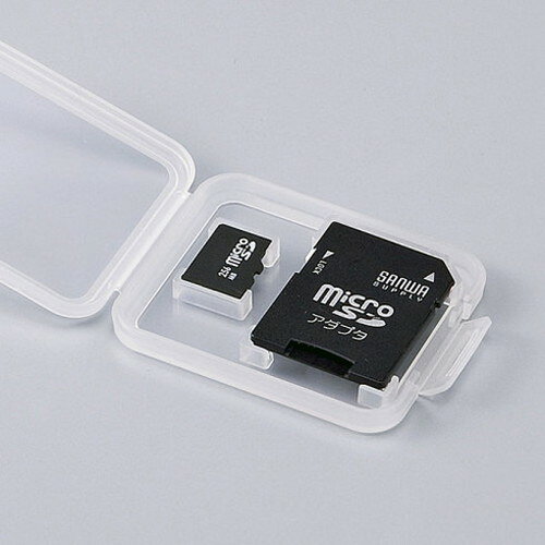 【6個×10セット】 サンワサプライ メモリーカードクリアケース(microSDカード用) F...