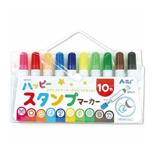 ARTEC ハッピースタンプマーカー10色 ATC7575 雑貨 ホビー インテリア 雑貨 雑貨品(代引不可)