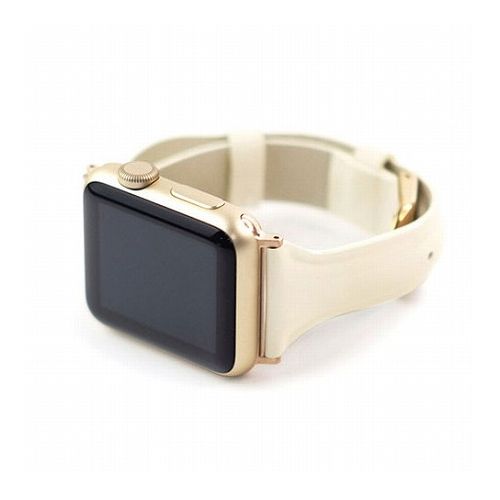 WEARPLANET Slim Line 本革 エナメルバンド for Apple Watch 41/40/38mm アンティークホワイト WP23099AWWH スマートフォン タブレット 携帯電話 iPhone Apple Watch用アクセサリ(代引不可)【メール便配送】【送料無料】