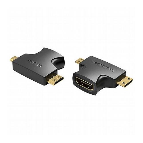 VENTION 2 in 1 Mini HDMI and Micro HDMI Male to HDMI Female アダプター AG-2281 家電 映像関連 AVセレクター(代引不可)【メール便配送】【送料無料】
