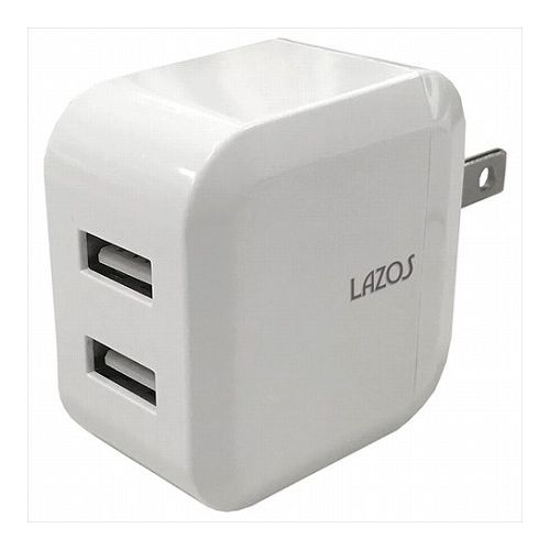 20個セット Lazos AC充電器 2口3.4A ホワイト L-3.4ACX20 スマートフォン タブレット 携帯電話 スマートフォン 充電器(代引不可)【送料無料】 20個セット Lazos AC充電器 2口3.4A ホワイト L-3.4ACX20 スマートフォン タブレット 携帯電話 スマートフォン 充電器(代引不可)【送料無料】