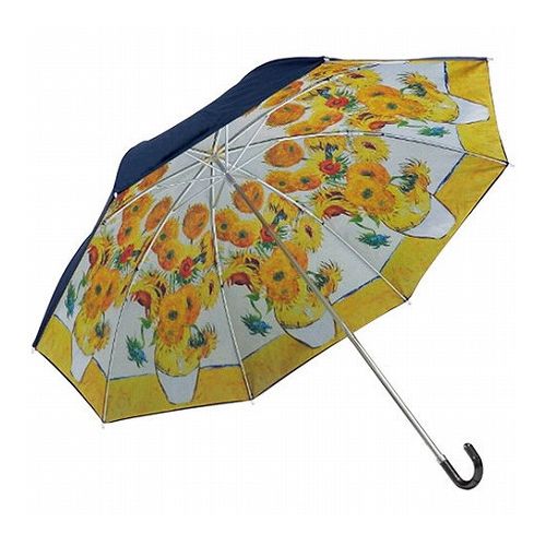晴雨兼用名画折りたたみ傘 ゴッホひまわり 2105-030 雑貨 ホビー インテリア 雑貨 雑貨品(代引不可)
