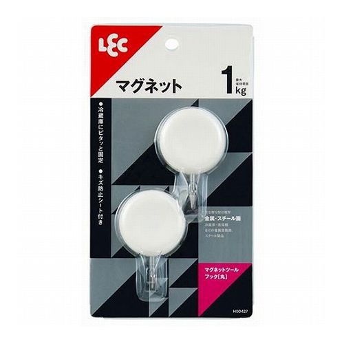 【5セット】 レック マグネットツールフック 丸 2個入 W H00427X5(代引不可)