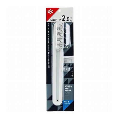 【5セット】 レック 粘着5連フリーフック 木ネジ付き H00443X5(代引不可)【送料無料】