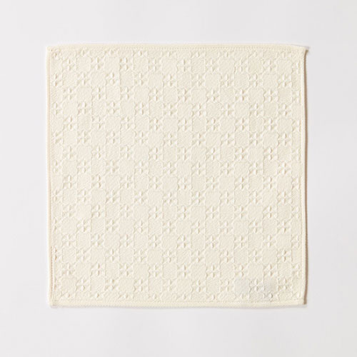 楠橋紋織 くすばしタオル わた音 しゅすワッフル ハンカチタオル 25cm×25cm オフホワイト 1-65609-86-OW 雑貨(代引不可)【メール便配送】【送料無料】