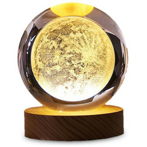 日本トラストテクノロジー JTT 3Dクリスタルボールライト ムーン 電球色 CRYBALL-MO-WA パソコン周辺機..