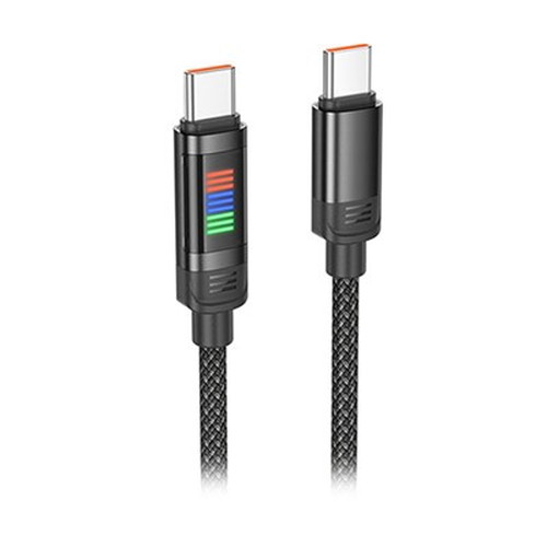 日本トラストテクノロジー JTT hoco U126 ダイナミックRGBケーブル PD100W ブラック U126-CC-BK スマートフォン(代引不可)
