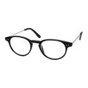 エニックス 老眼鏡に見えないクラシックなメガネ RESA リーディンググラス ボストンタイプ 【倍率2.5倍】 ブラック×シルバー ser-701-25BK 雑...