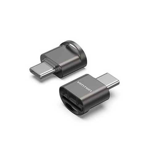 VENTION USB 2.0 Type-C マイクロSDカードリーダー グレー 亜鉛合金タイプ グレー CL-6149 パソコン周辺機器(代引不可) VENTION USB 2.0 Type-C マイクロSDカードリーダー グレー 亜鉛合金タイプ グレー CL-6149 パソコン周辺機器(代引不可)