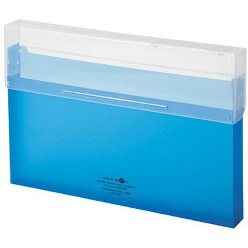 【5個セット】 LIHIT LAB. AQUA DROPs コングレスケース A4 青 A-5024-8-BLX5 雑貨(代引不可)【送料無..
