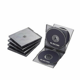 エレコム Blu-ray/DVD/CDケース(標準/PS/4枚収納) CCD-JSCNQ5CBK