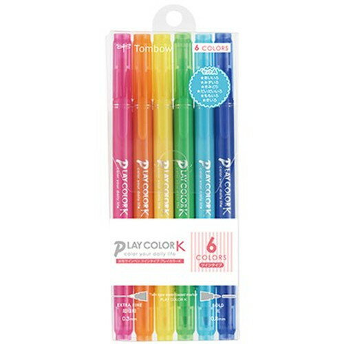 【5セット】 トンボ鉛筆 水性マーキングペン プレイカラーK 6色セットA Tombow-GCF-611AX5 雑貨(代引不可)(3.0)