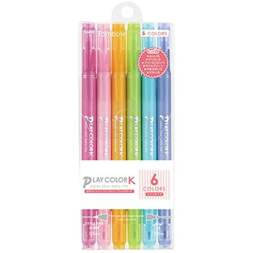 【5セット】 トンボ鉛筆 水性マーキングペン プレイカラーK 6色セットB Tombow-GCF-611BX5 雑貨(代引不可)
