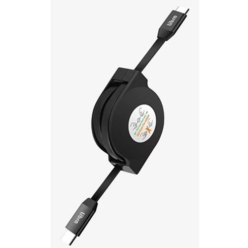 【5セット】 デイトリッパー PD対応 巻取り式 USB Type-Cケーブル 0.9m 60W ブラック LBR-RPDC60X5 携帯電話 PHS(代引不可) 【5セット】 デイトリッパー PD対応 巻取り式 USB Type-Cケーブル 0.9m 60W ブラック LBR-RPDC60X5 携帯電話 PHS(代引不可)