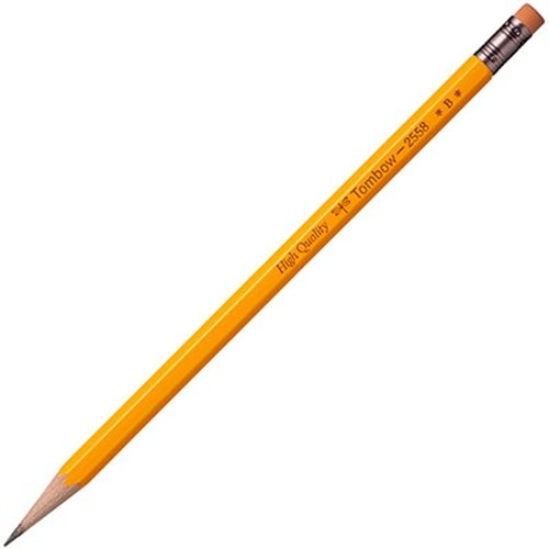 トンボ鉛筆 消しゴム付鉛筆 2558 B 1ダース 12本 Tombow-2558-B 雑貨(代引不可)【メール便配送】【送料無料】