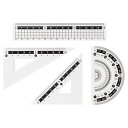 定規セット ジップパック入 22451904 雑貨(代引不可)【メール便配送】【送料無料】