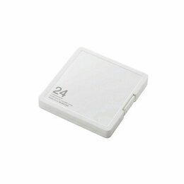 エレコム SD/microSDカードケース(プラスチックタイプ) CMC-SDCPP24WH