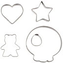 パール金属 ラフィネ ステンレス製クッキー抜き型4個セット ハート・スター・ベアー・スカル D-6154 キッチン家電(代引不可)【メール便配送】【送料無料】